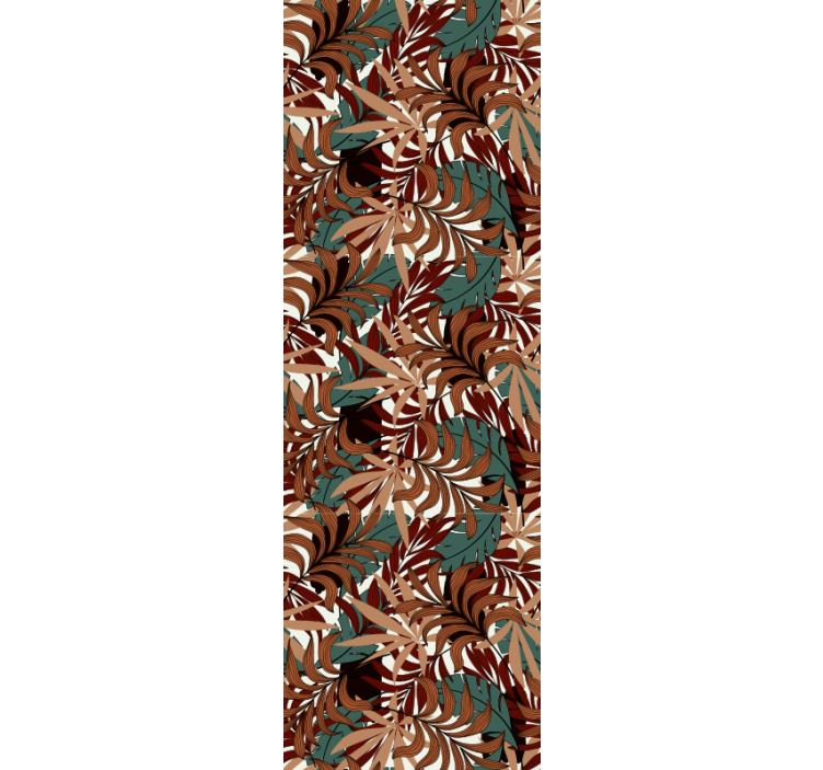 Φύλλα ταπετσαρίας αφηρημένη βοτανική τοιχογραφία - TenStickers