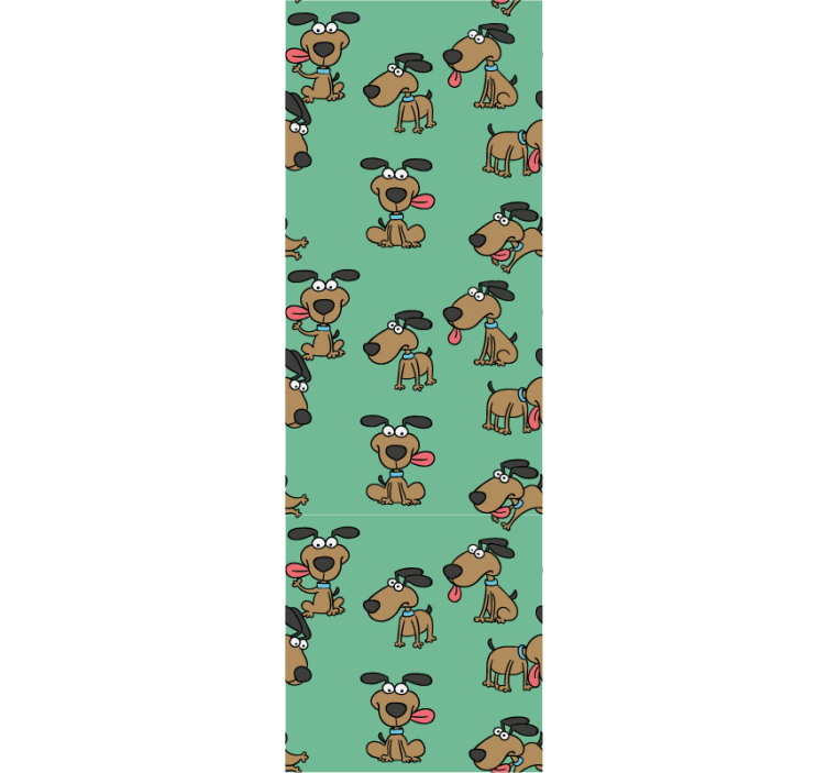 Ταπετσαρία με σχέδιο σκύλος Διασκεδαστικά Σκυλάκια - TenStickers