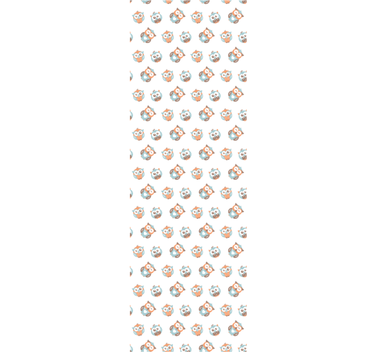 Tαπετσαρία παιδικής κρεβατοκάμαρας μοτίβο κουκουβάγιας - TenStickers