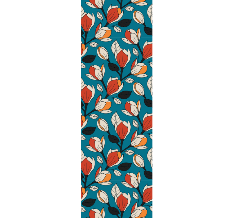 καλοκαιρινά floral μοτίβα τραπεζαρία ταπετσαρία τραπεζαρίας - TenStickers