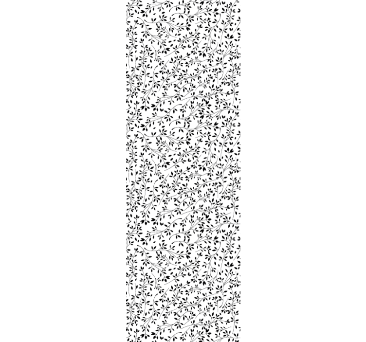 λουλούδια σε μαύρο λουλούδι ταπετσαρία - TenStickers