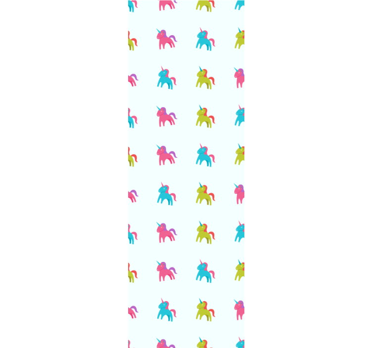 ταπετσαρία ζώων πολύχρωμοι μονόκεροι - TenStickers