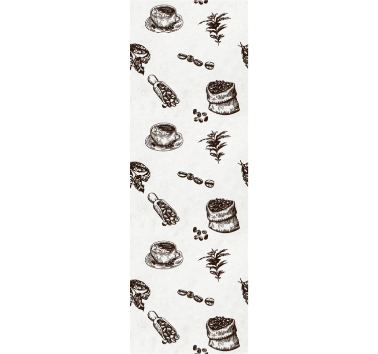ταπετσαρία τέχνης μοτίβα καφεΐνης - TenStickers