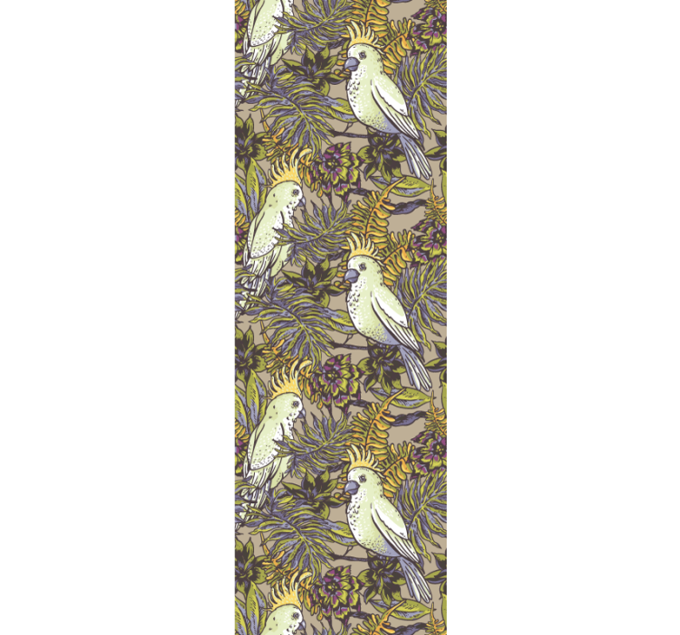 ταπετσαρία ζώων μοτίβα τροπικών πουλιών - TenStickers