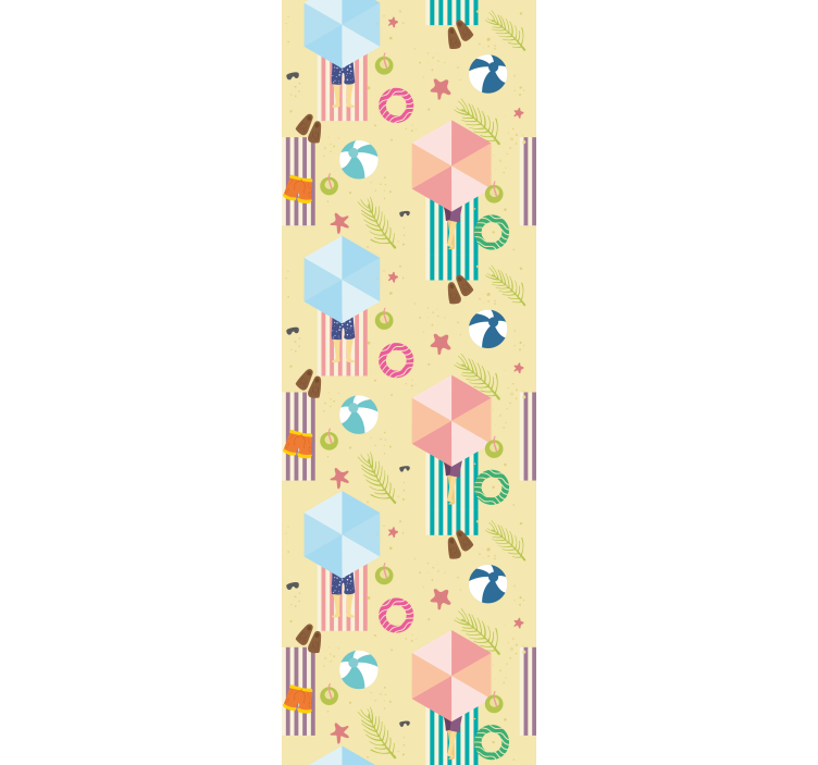 μοντέρνα ταπετσαρία μοτίβο ηλιόλουστη παραλία - TenStickers