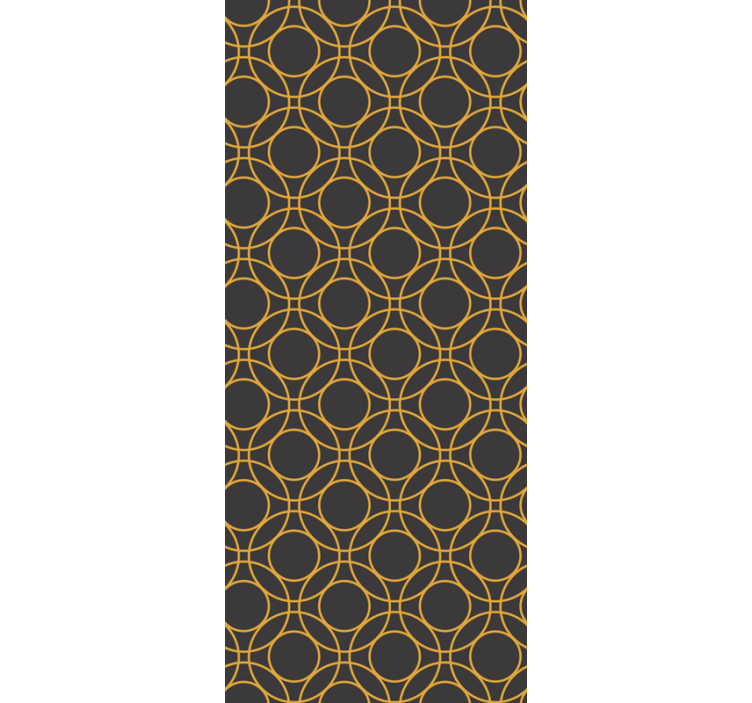 χρυσούς κύκλους ταπετσαρία δωματίου γκρι φόντου - TenStickers