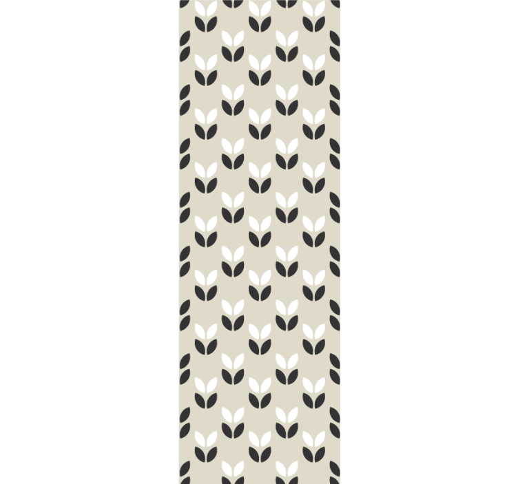 γεωμετρική ταπετσαρία συμμετρικό σχέδιο φύλλων - TenStickers