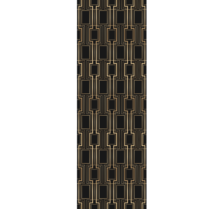 χρυσή και μαύρη ταπετσαρία ντεκό τρίγωνο - TenStickers