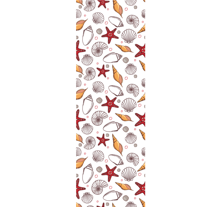 κοχύλι κομψό μοτίβο ταπετσαρία μπάνιου - TenStickers