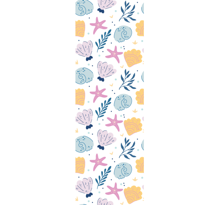 κοχύλια, κοράλλια αστερίες ταπετσαρία μπάνιου - TenStickers