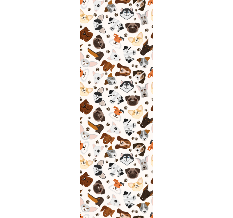 χαριτωμένο μίγμα σκυλιών μοτίβο για παιδιά ταπετσαρία - TenStickers