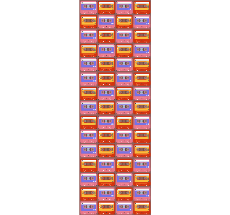 ταπετσαρία τέχνης ρετρό συστοιχία κασετών - TenStickers