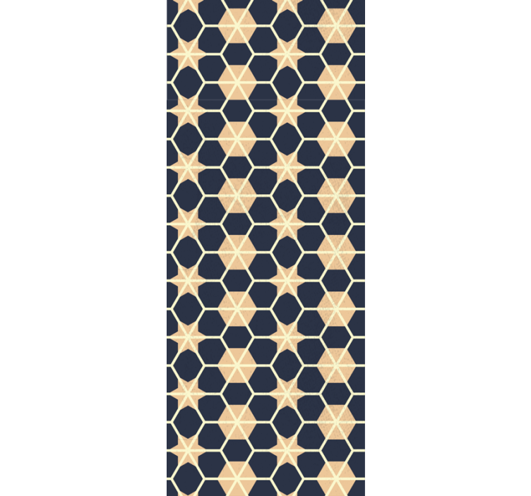 Tαπετσαρία για το καθιστικό μοτίβο εξαγωνικό αστέρι - TenStickers