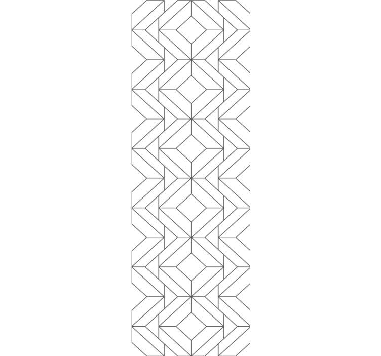 λευκή ταπετσαρία με γεωμετρικό σχέδιο Ιαπωνίας - TenStickers