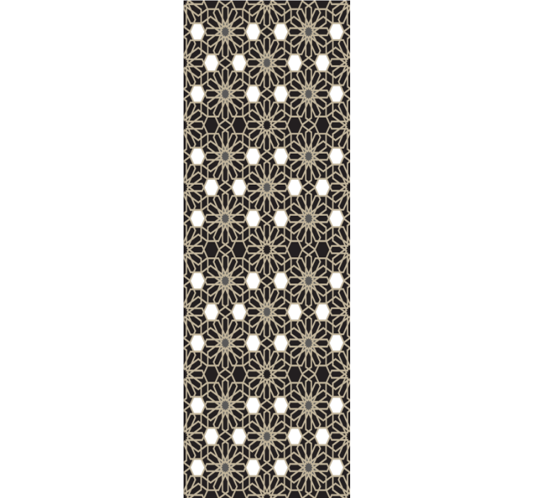 ταπετσαρία μοτίβο πλακάκια γεωμετρικό floral θέμα - TenStickers