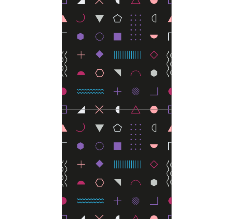 γεωμετρική ταπετσαρία πολύχρωμα σχήματα - TenStickers