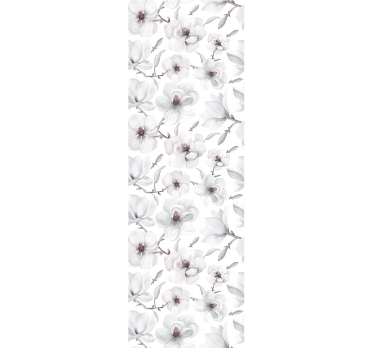 ταπετσαρία λουλουδιών κομψό γκρι μοτίβο - TenStickers