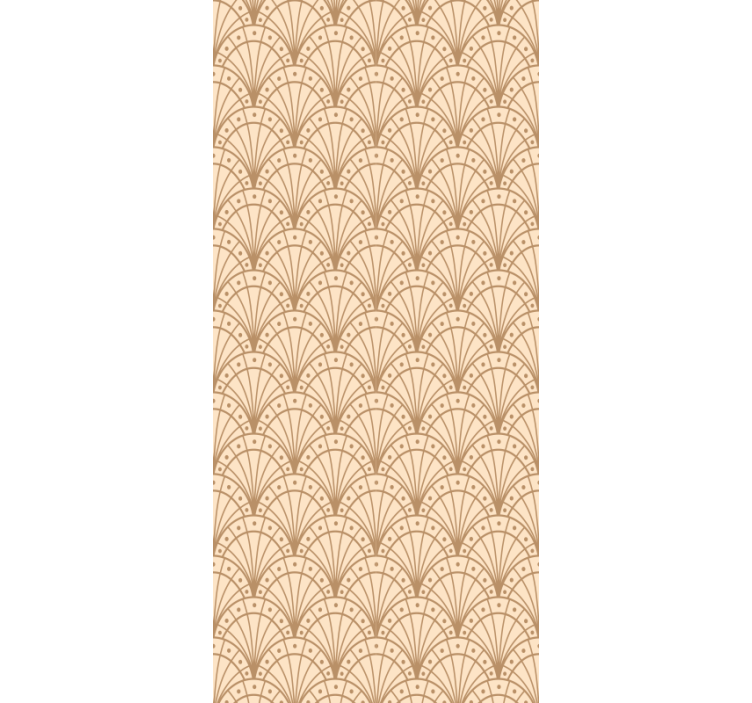 χρυσά στρείδια μοτίβο τέχνης vintage ταπετσαρία - TenStickers