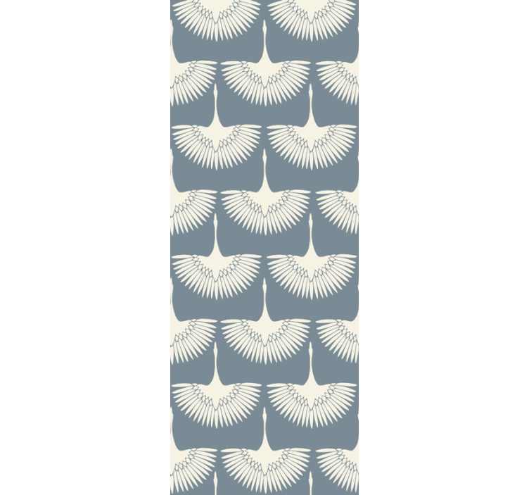 Χαρτί τοίχου με πουλιά κομψό μοτίβο ιπτάμενων πελαργών - TenStickers