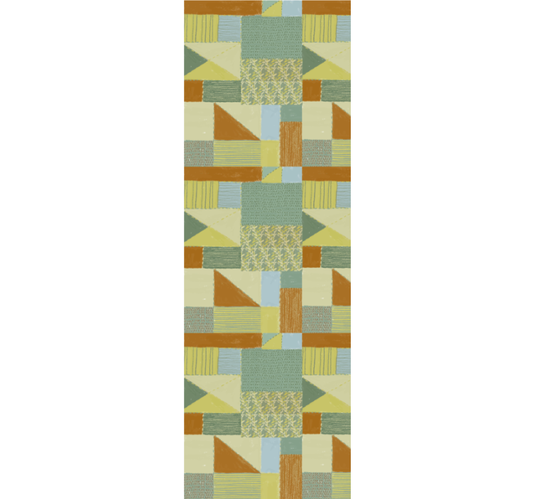 γεωμετρική ταπετσαρία αφηρημένο μοτίβο μπλοκ - TenStickers