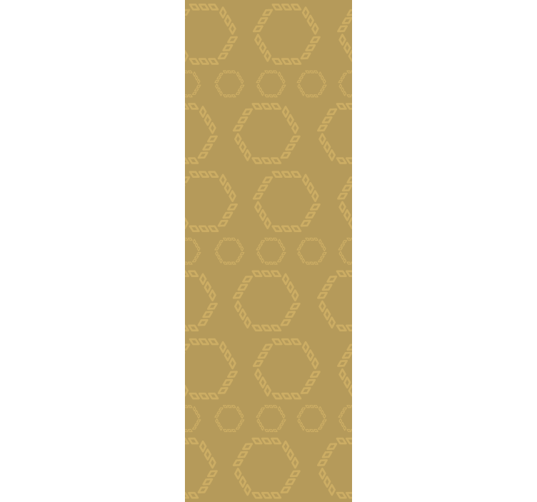 μοντέρνα ταπετσαρία με χρυσά εξάγωνα σχέδια - TenStickers