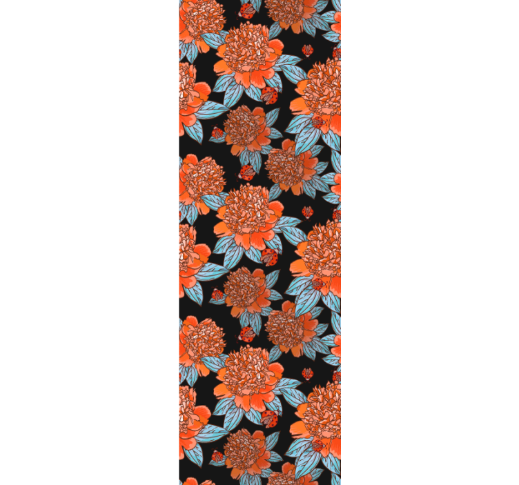 ταπετσαρία λουλουδιών ζωντανό πολύχρωμο σχέδιο - TenStickers