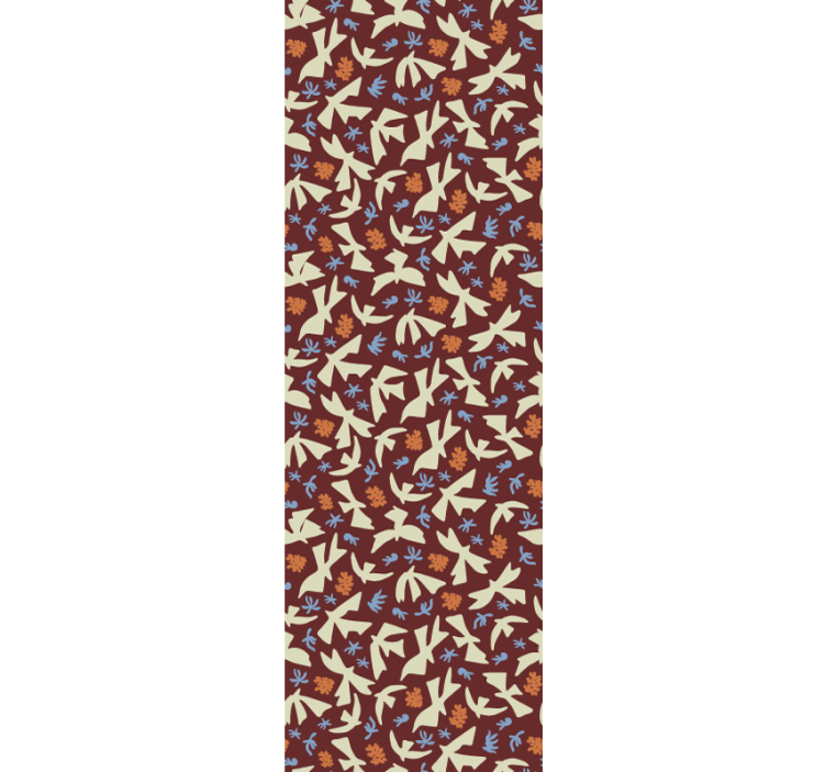 ταπετσαρία λουλουδιών στυλιζαρισμένα μοτίβα της φύσης - TenStickers