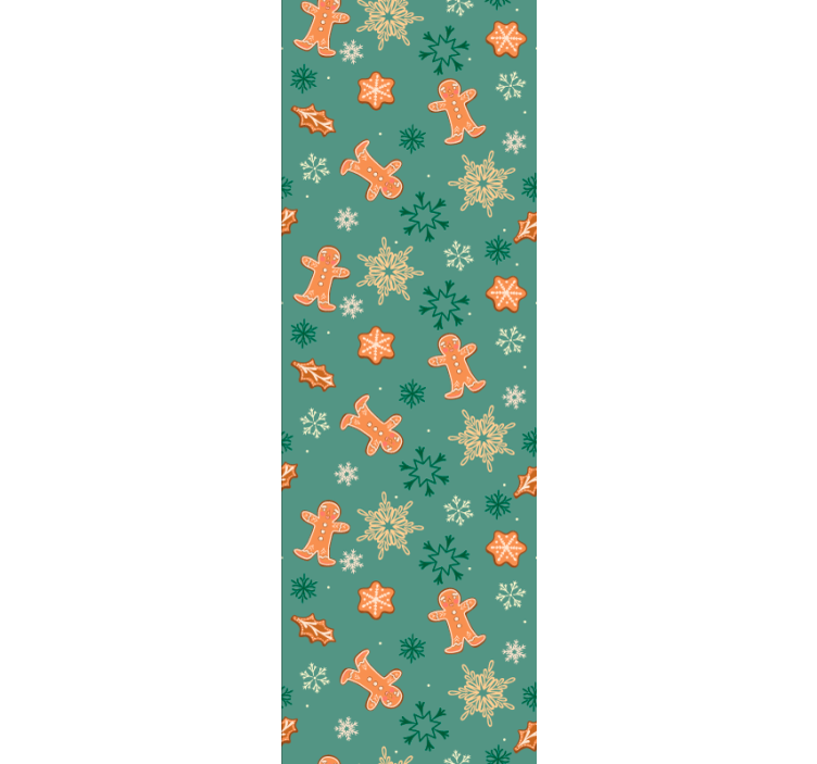 Χριστουγεννιάτικο ταπετσαρία με θέμα μπισκότο πι gingerbread - TenStickers