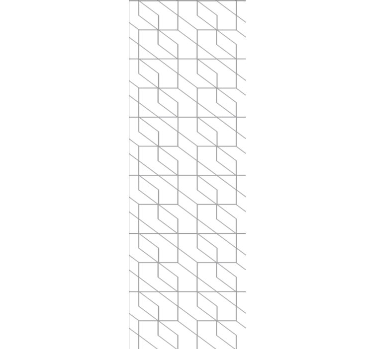 γεωμετρική μινιμαλιστική λευκή τετράγωνη ταπετσαρία - TenStickers