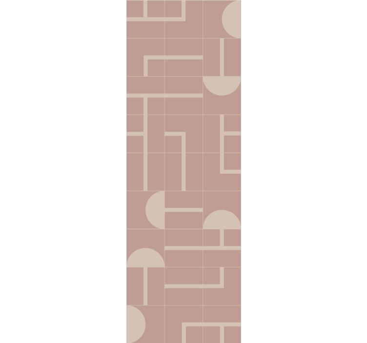 γεωμετρική ταπετσαρία μπεζ απαλά σχήματα - TenStickers