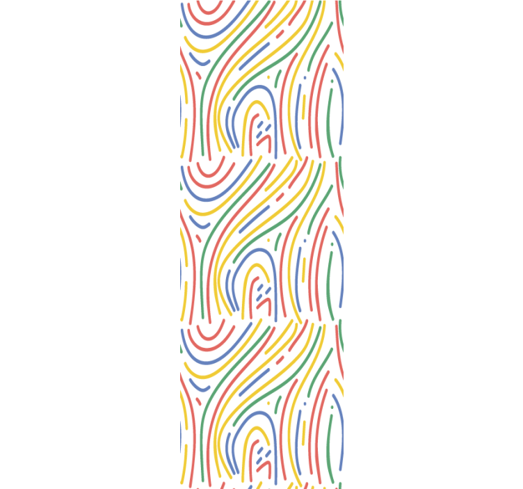 Tαπετσαρία γραφείου πολύχρωμες καμπύλες γραμμές - TenStickers