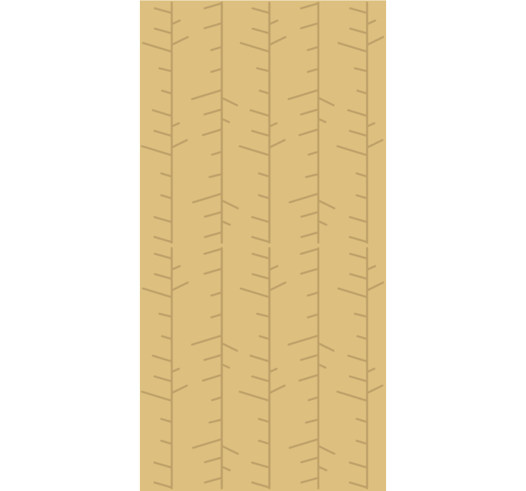 Σκανδιναβική κίτρινη ταπετσαρία κάθετης κρεβατοκάμαρας - TenStickers