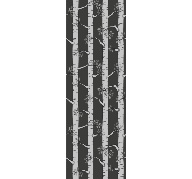 φωτεινά δέντρα σε ταπετσαρία σκανδιναβικών δέντρων - TenStickers