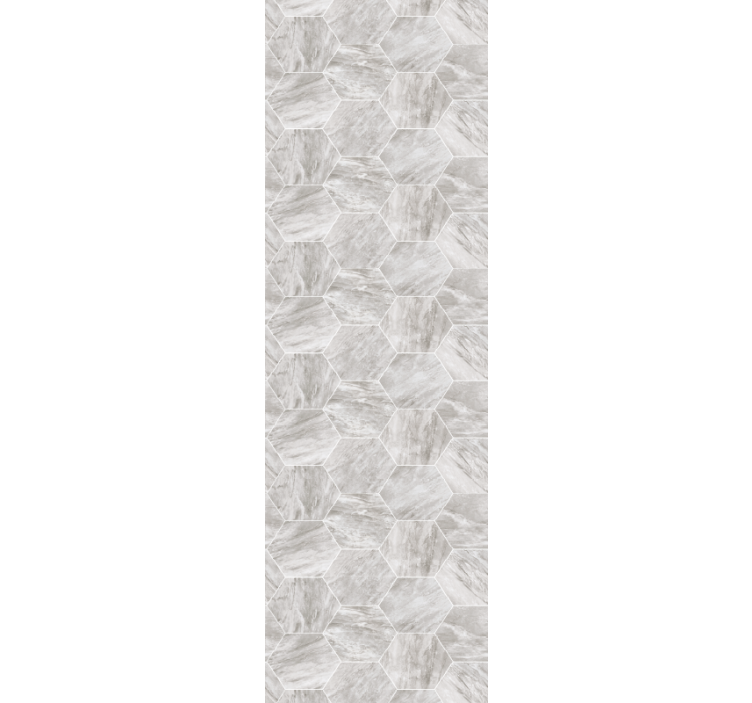 γκρι μαρμάρινο εξαγωνικό σχέδιο μαρμάρινη ταπετσαρία - TenStickers