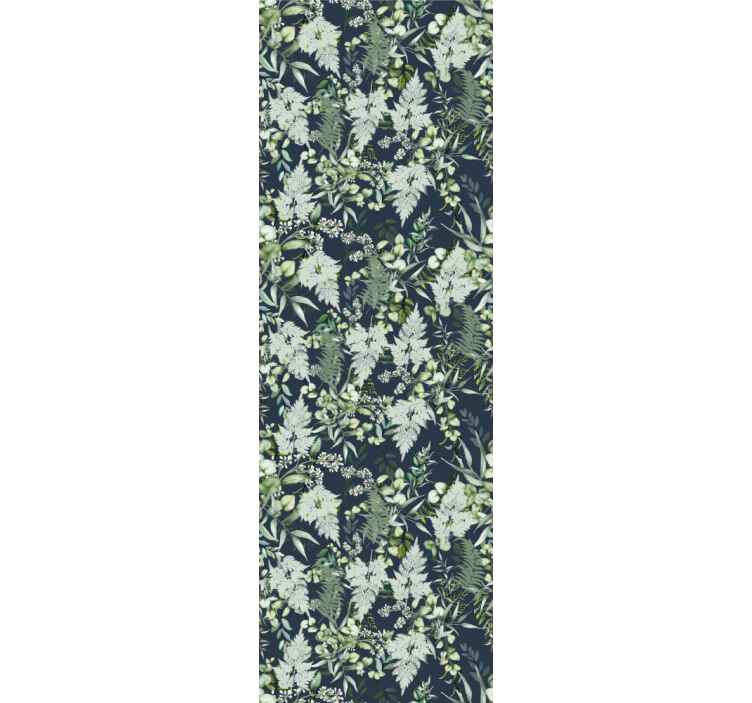 ταπετσαρία φύλλων μοτίβο πράσινα φυτά και φτέρες - TenStickers