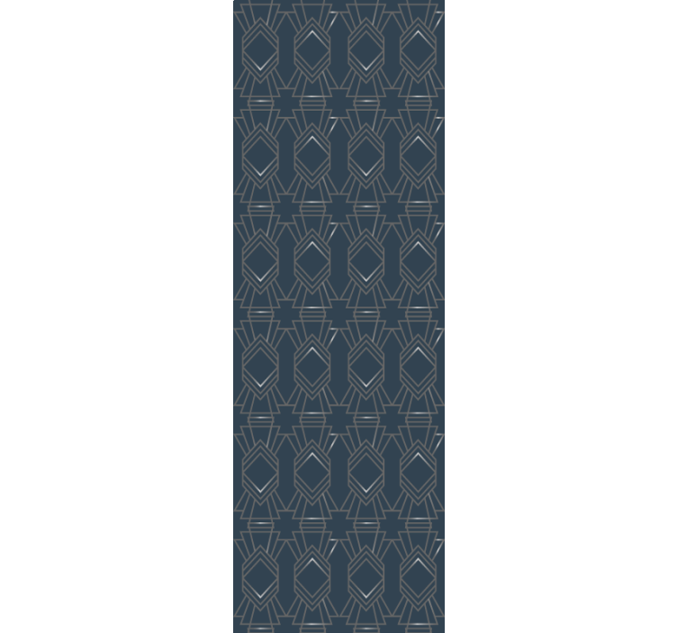 τετράγωνη ταπετσαρία μπλε γεωμετρικού στυλ - TenStickers