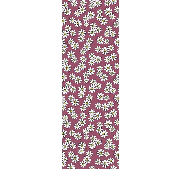 μοτίβο-ντεκόρ μαργαρίτες εικονογράφηση ταπετσαρία - TenStickers