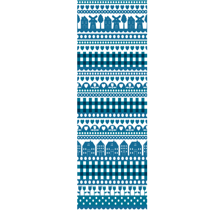 Ντελφτ μπλε ταπετσαρία country - TenStickers