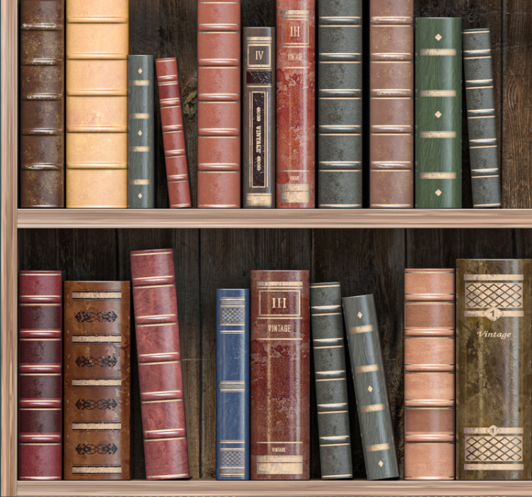 Tαπετσαρία γραφείου Βιβλία της βιβλιοθήκης - TenStickers