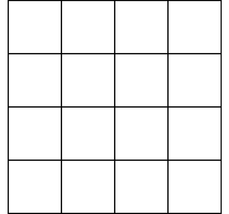 ταπετσαρία τετράγωνων σχημάτων ασπρόμαυρες λεπτές γραμμές - TenStickers