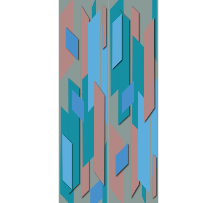 αφηρημένη ταπετσαρία μπλε λιμνοθάλασσα - TenStickers