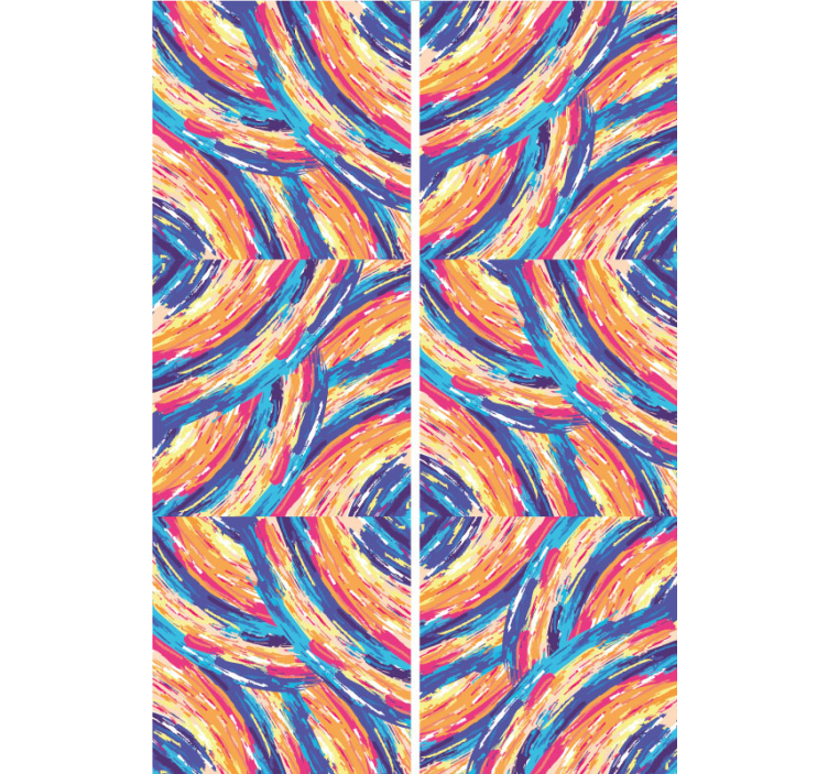 ταπετσαρία τέχνης πολύχρωμες πινελιές - TenStickers