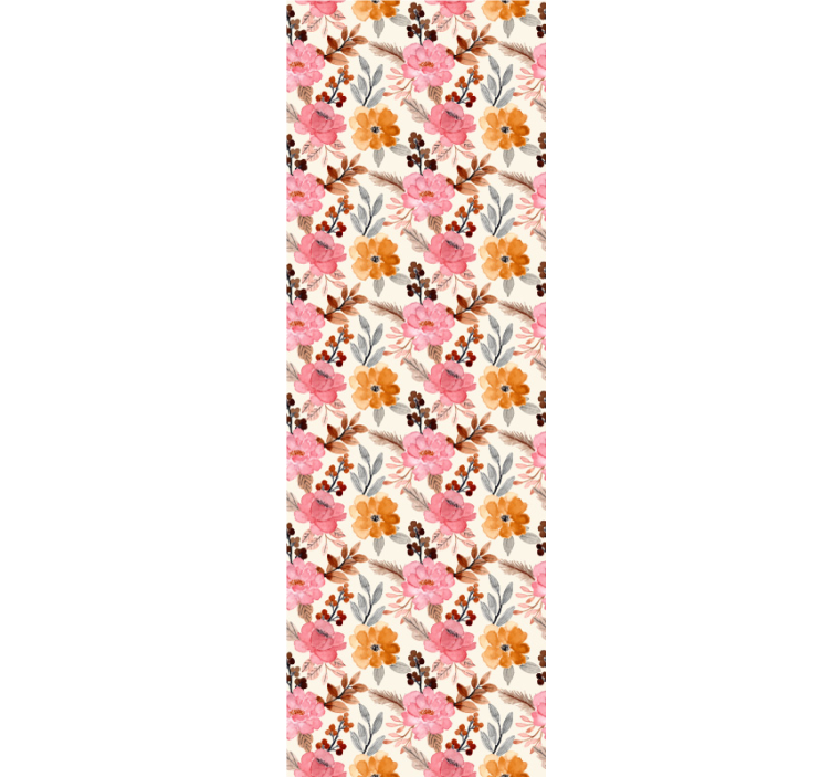 ταπετσαρία λουλουδιών ακουαρέλα λουλουδιών - TenStickers