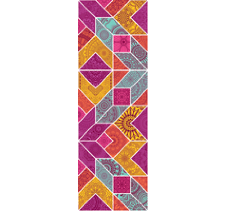 ταπετσαρία μοτίβο κύκλου μωσαϊκό paisley - TenStickers