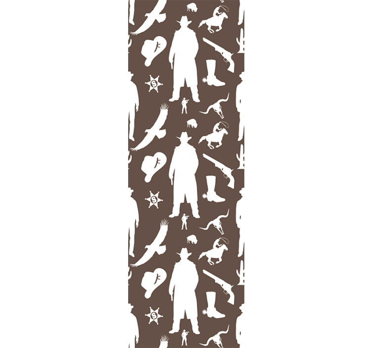 ταπετσαρία κρεβατοκάμαρων μοτίβο καουμπόη και άλογα - TenStickers