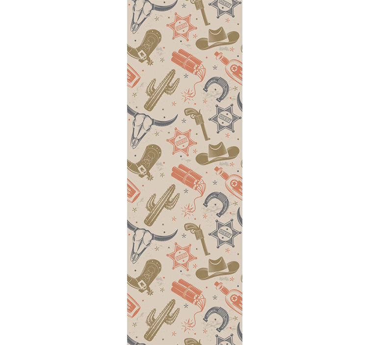 ταπετσαρία υπνοδωμάτιο μοτίβο στοιχεία καουμπόη - TenStickers