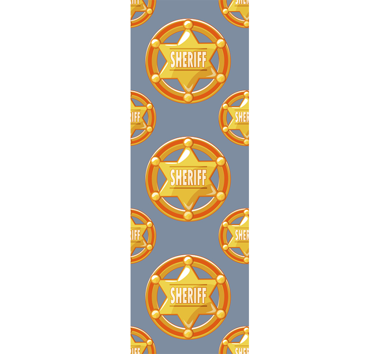 Προσαρμοσμένη ταπετσαρία μοτίβο σήμα σερίφη - TenStickers