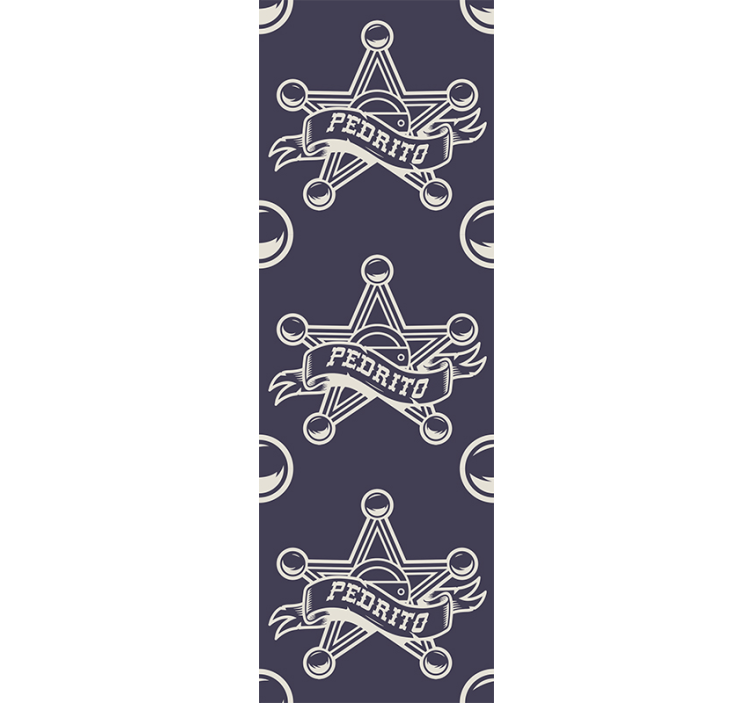 Ρετρό ταπετσαρία σχέδιο σήματος αστεριού - TenStickers