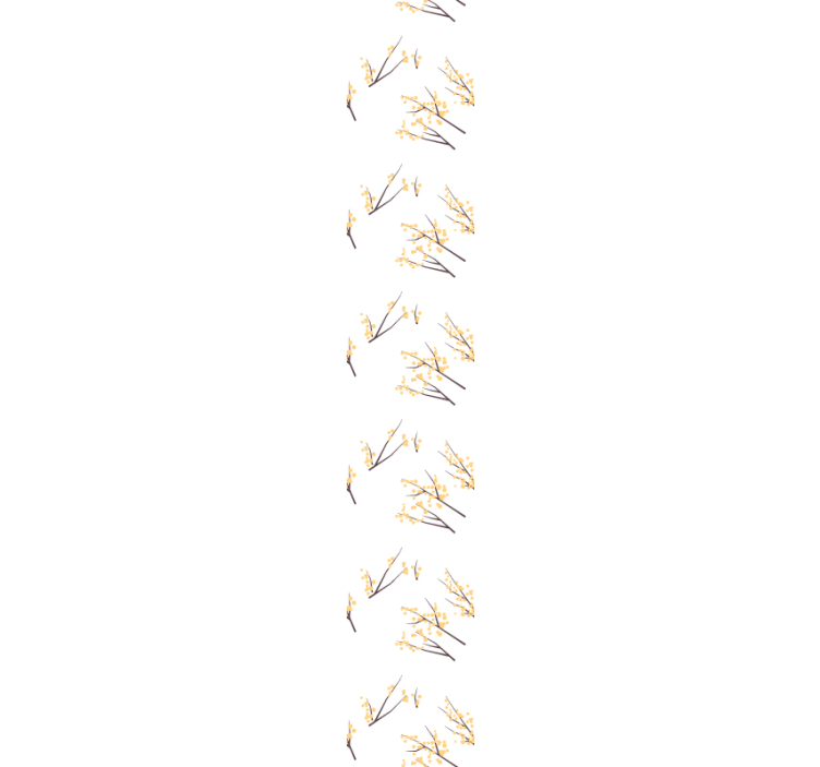 ταπετσαρία λουλουδιών ευαίσθητα λουλουδάτα κλαδιά - TenStickers