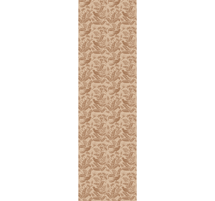 πουλιά σε κλαδιά δέντρων μπεζ ζώων ταπετσαρία - TenStickers